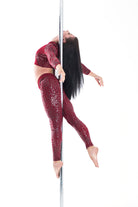 Paradise Chick Superhero Series Ultra Grip Crop Top - Cherry Leopard-Paradise Chick-Pole Junkie