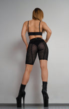 Paradise Chick Sirène Leopard Biker Shorts - Black-Paradise Chick-Pole Junkie