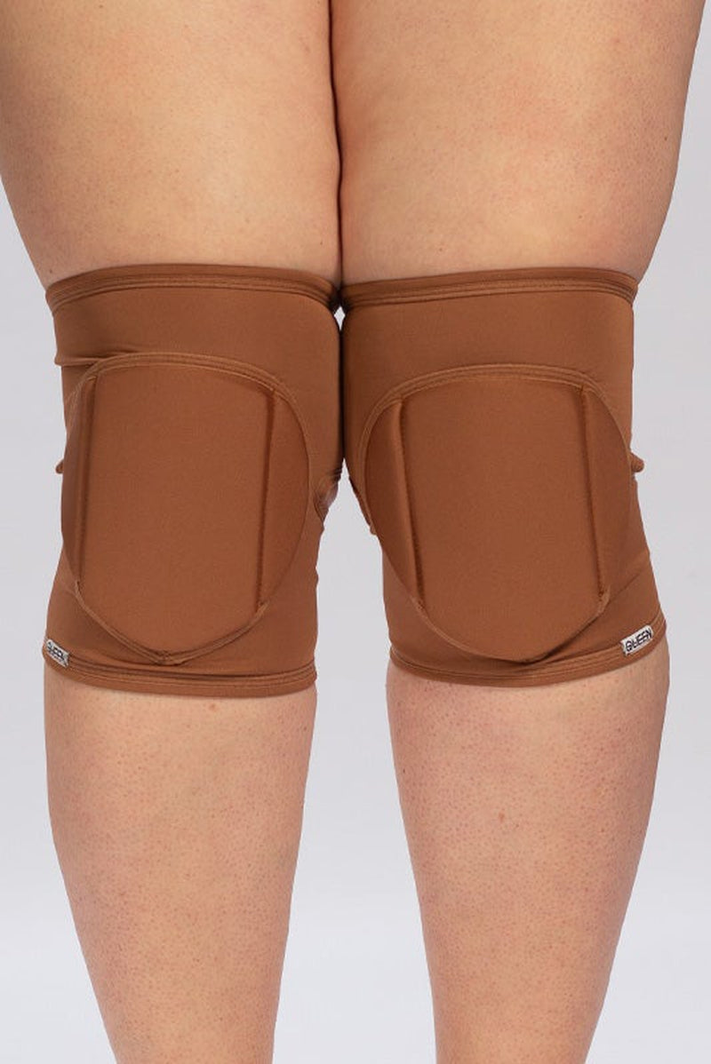 Queen Kneepads - Mocha-Queen Accessories-Pole Junkie