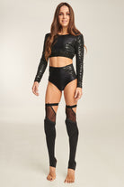 Paradise Chick Polecious Kneepad Socks - Black-Paradise Chick-Pole Junkie