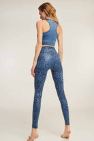 Paradise Chick Superhero Series Sticky High Waist Leggings - Dusty Blue Leopard-Paradise Chick-Pole Junkie