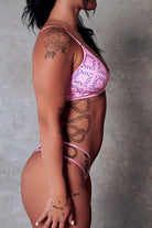 CXIX 119 Bralette - Pink Print-Creatures of XIX-Pole Junkie