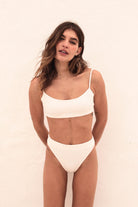 Rolling KI High Waisted Hot Pants - Ribbed Off-White-Rolling-Pole Junkie