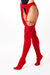 Rolling Peek-a-boo Tights - Red (3 Sizes Available)-Rolling-Pole Junkie