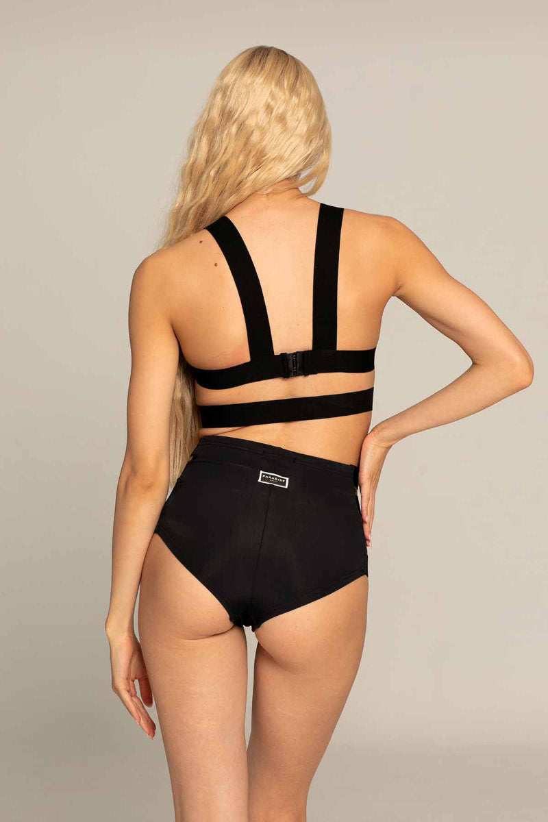 Paradise Chick High Waisted Shorts - Black-Paradise Chick-Pole Junkie