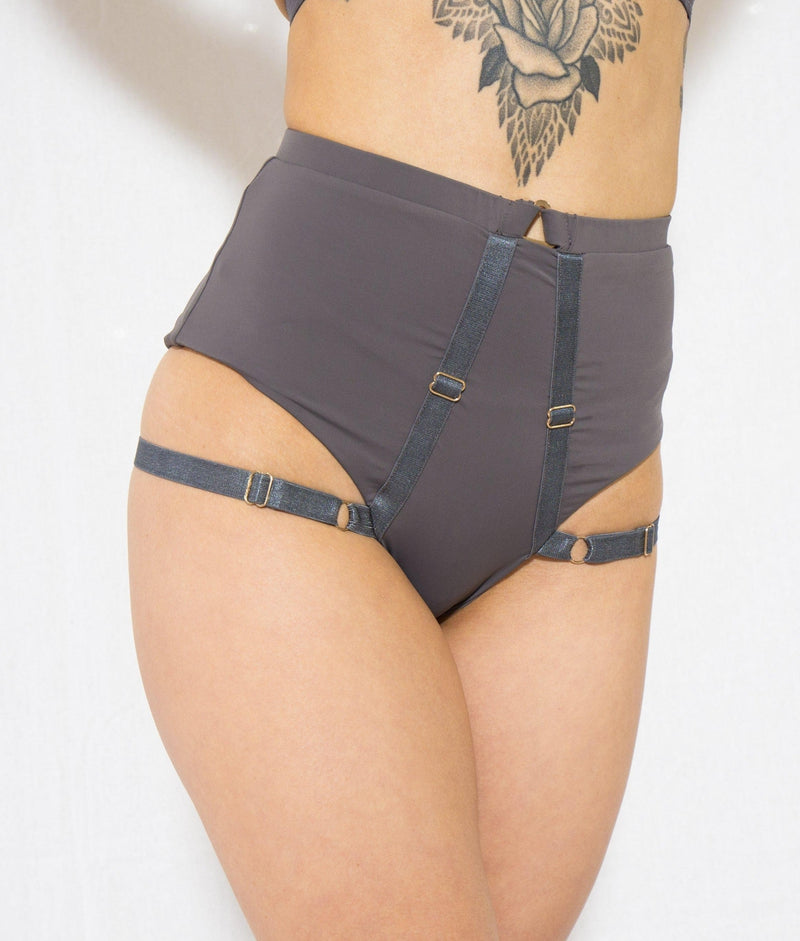 Tatiana Activewear Tokio Shorts - Charcoal-Tatiana Activewear-Pole Junkie