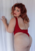 Rolling Nara Bodysuit - Ribbed Red-Rolling-Pole Junkie