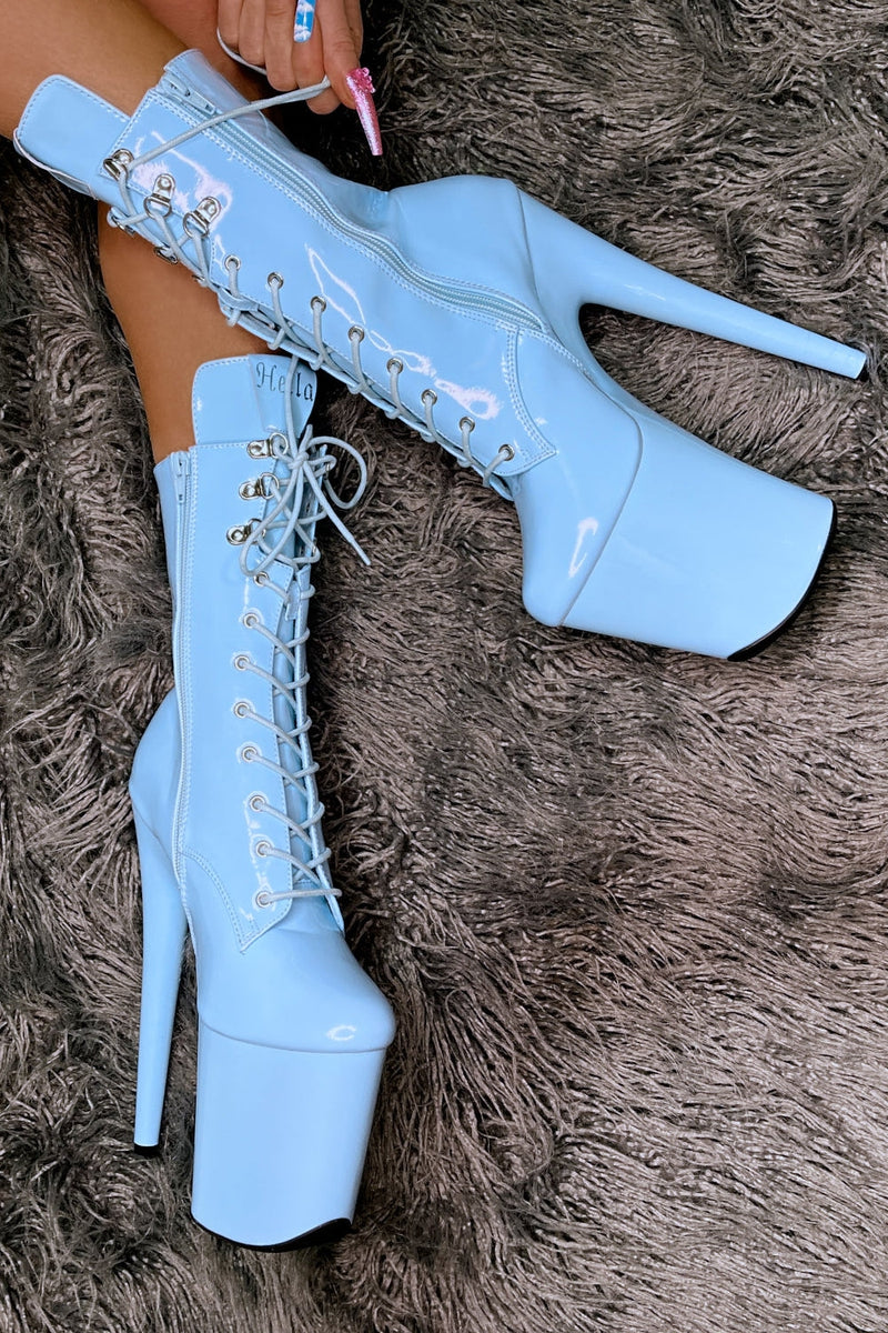 Hella Heels LipKit 8inch Boots - Sky High-Hella Heels-Pole Junkie