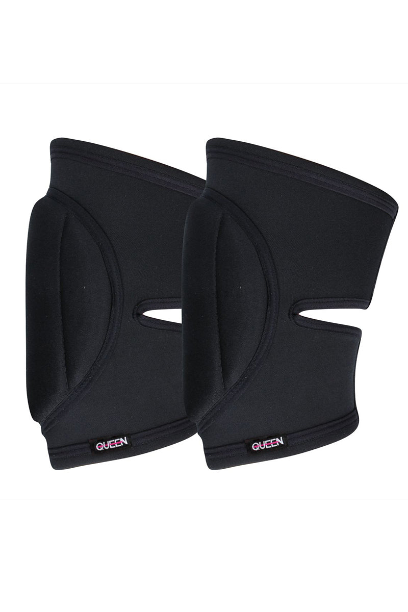 Queen Kneepads - Sleek Black-Queen Accessories-Pole Junkie