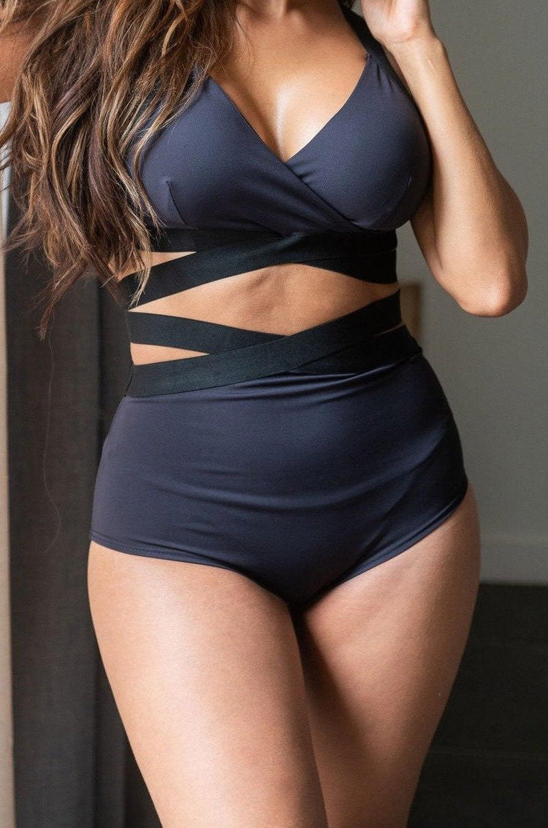 Lunalae Tara High Waisted Bottoms - Recycled Black-Lunalae-Pole Junkie