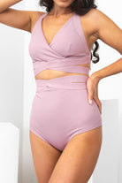 Lunalae Tara High Waisted Bottoms - Recycled Mauve-Lunalae-Pole Junkie
