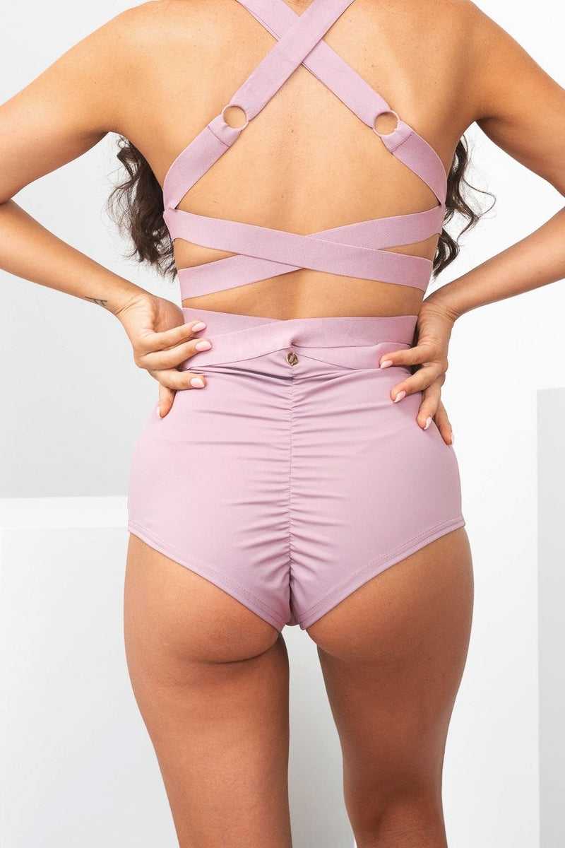 Lunalae Tara High Waisted Bottoms - Recycled Mauve-Lunalae-Pole Junkie