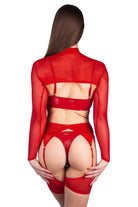 Naughty Thoughts XXX Rated See Through Garter Belt - Red-Naughty Thoughts-Pole Junkie