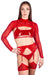 Naughty Thoughts XXX Rated See Through Garter Belt - Red-Naughty Thoughts-Pole Junkie