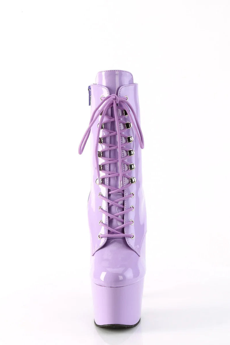 Pleaser USA Adore-1020 7inch Pleaser Boots - Patent Lavender-Pleaser USA-Pole Junkie