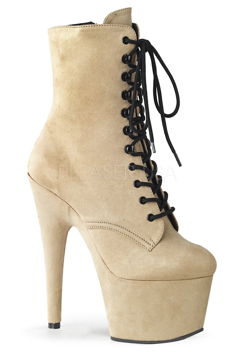 Pleaser USA Adore-1020FS Faux Suede 7Inch Pleaser Boots - Beige · Pole ...