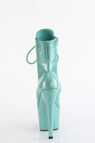 Pleaser USA Adore-1020GP 7inch Pleaser Boots - Aqua Glitter-Pleaser USA-Pole Junkie