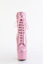 Pleaser USA Adore-1020GP 7inch Pleaser Boots - Baby Pink Glitter-Pleaser USA-Pole Junkie