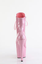 Pleaser USA Adore-1020GP 7inch Pleaser Boots - Baby Pink Glitter-Pleaser USA-Pole Junkie