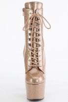 Pleaser USA Adore-1020GP 7inch Pleaser Boots - Gold Glitter-Pleaser USA-Pole Junkie