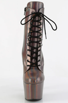Pleaser USA Adore-1020HG 7inch Pleaser Boots - Holographic Gun Metal-Pleaser USA-Pole Junkie