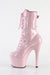 Pleaser USA Adore-1043 7inch Pleaser Boots - Patent Baby Pink-Pleaser USA-Pole Junkie