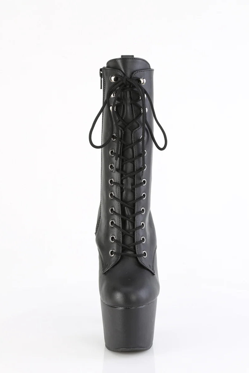 Pleaser USA Adore-1049WR 7inch Pleaser Boots - Matte Black-Pleaser USA-Pole Junkie