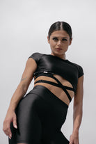 Paradise Chick Frankie Wrap Top - Black-Paradise Chick-Pole Junkie