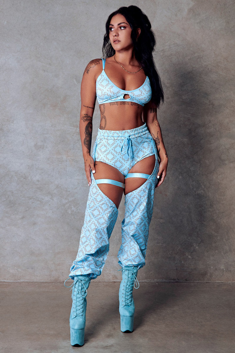 CXIX 119 Bralette - Blue Print-Creatures of XIX-Pole Junkie