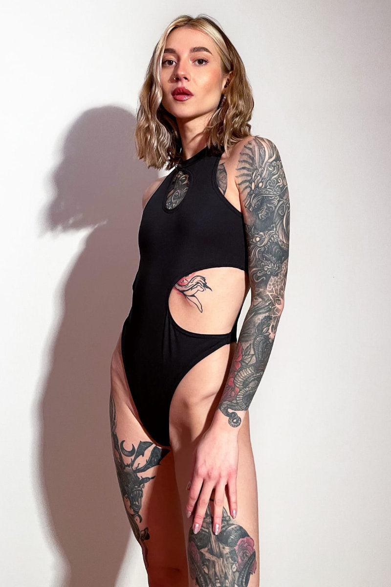 Pole Addict Extravaganza Bodysuit - Black-Pole Addict-Pole Junkie