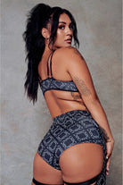 CXIX 119 Bralette - Black Print-Creatures of XIX-Pole Junkie