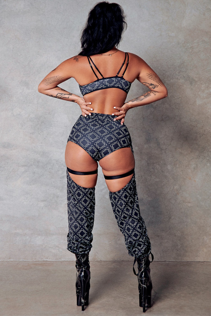 CXIX 119 Bralette - Black Print-Creatures of XIX-Pole Junkie