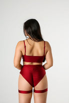 REV ACTIV Bomb Garter Shorts - Cherry-REV ACTIV-Pole Junkie