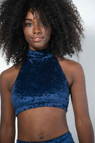 RAD Eve Top - Velvet Navy Blue-RAD-Pole Junkie