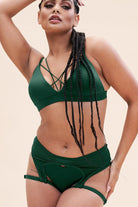 Lunalae Cora Low Waist Bottoms - Recycled Moss Green-Lunalae-Pole Junkie