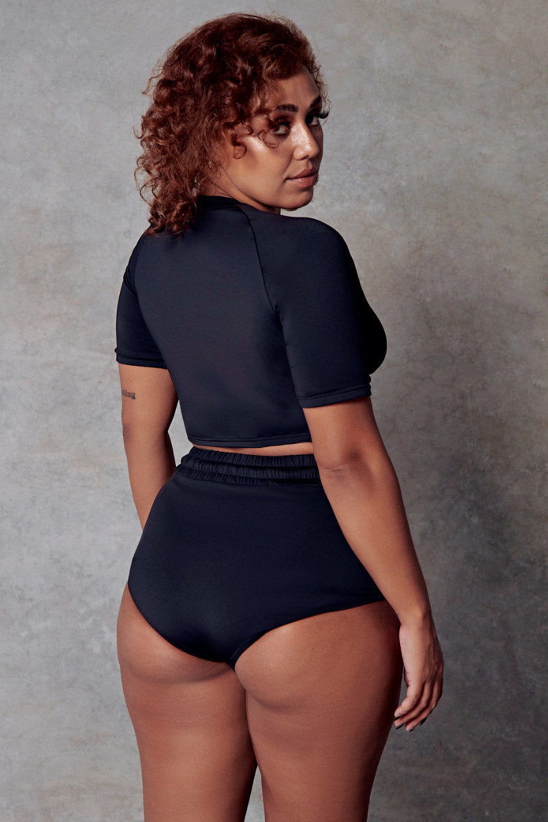 CXIX 119 Statement Crop Tee - Black-Creatures of XIX-Pole Junkie