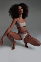 Rolling Vento Glam Reversible Top - Black Lurex / Beige-Rolling-Pole Junkie