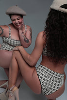 Rolling Cinque Tweed High Waist Shorts - Tweed-Rolling-Pole Junkie