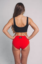 Shark Polewear High Waist Shorts - Red-Shark Polewear-Pole Junkie