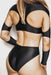 FANNA Jade Bodysuit - Black-FANNA-Pole Junkie
