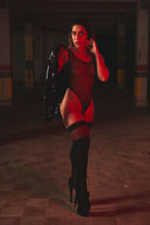 Rolling Fierce Bodysuit - Black Mesh-Rolling-Pole Junkie