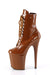 Pleaser USA Flamingo-1020 8inch Pleaser Boots - Patent Caramel-Pleaser USA-Pole Junkie