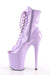 Pleaser USA Flamingo-1021 Peep Toe 8inch Pleaser Boots - Patent Lavender-Pleaser USA-Pole Junkie