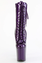 Pleaser USA Flamingo-1040GP 8inch Pleaser Boots - Purple Glitter-Pleaser USA-Pole Junkie