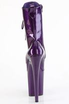 Pleaser USA Flamingo-1040GP 8inch Pleaser Boots - Purple Glitter-Pleaser USA-Pole Junkie