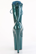 Pleaser USA Flamingo-1040GP 8inch Pleaser Boots - Teal Glitter-Pleaser USA-Pole Junkie