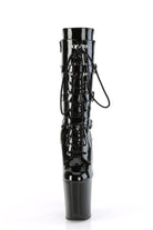 Pleaser USA Flamingo-1053 8inch Pleaser Boots - Patent Black-Pleaser USA-Pole Junkie