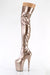 Pleaser USA Flamingo-3000 8inch Thigh High Pleaser Boots - Holographic Rose Gold-Pleaser USA-Pole Junkie