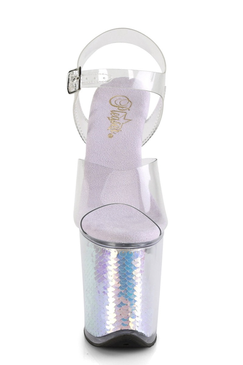 Pleaser USA Flamingo-808MC 8inch Pleasers - Mermaid Scales-Pleaser USA-Pole Junkie