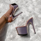 Hella Heels Classic Gloss 7inch Stilettos - Sienna Rose Gold-Hella Heels-Pole Junkie